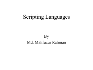 Scripting_Languages - University of Manitoba