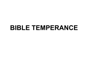 BIBLE TEMPERANCE