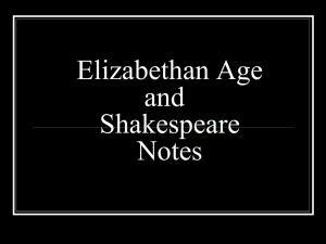 Elizabethan Age - Notes