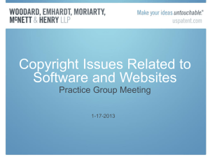 Copyrights for Software and Websites