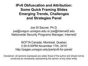 IPv6 Obfuscation/Attribution Emerging Trends, Challenges and