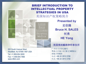 BHS Brief Introduction to IP Strategy in US