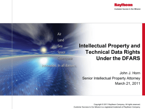 Intellectual Property and Technical Data Rights Under the