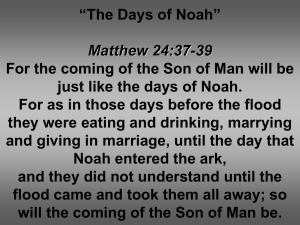 The Days of Noah - White Dove Ministries