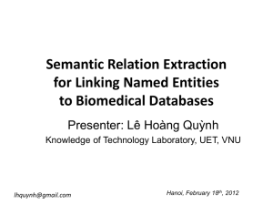 Semantic relation extraction