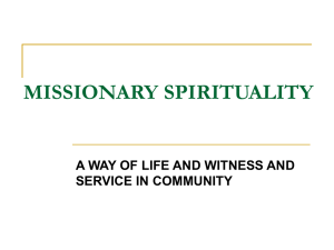 MISSION SPIRITUALITY