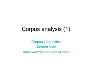 Corpus analysis (1): concordance and wordlist