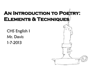 An Introduction to Poetry: Elements & Techniques