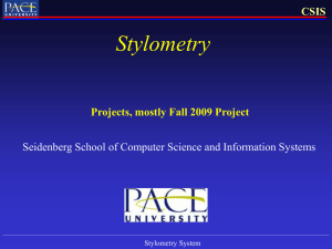 Stylometry - Seidenberg School of Computer Science and