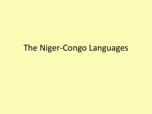 The Niger-Congo Languages