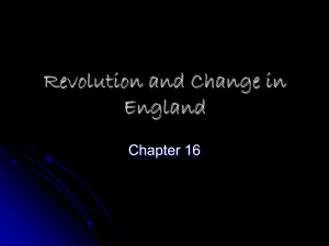 Revolution and Change in England