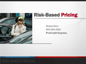 Risk-Based Pricing Presentation
