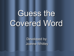 Guess the Covered Word - Thanksgiving - ppt