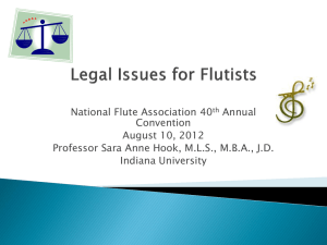Legal Issues for Flutists - National Flute Association