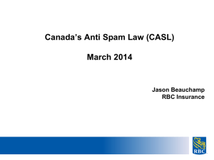 RBC Insurance Anti-Spam Presentation