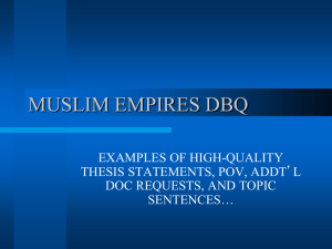 DBQ Rise and fall of Islamic Gunpowder Empires