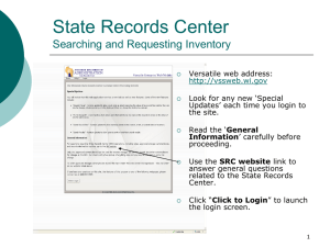 State Records Center Searching and Requesting Boxes