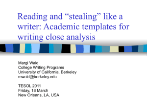 ppt - College Writing Programs - University of California, Berkeley