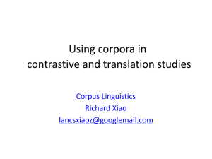 Corpora in contrastive and translation studies