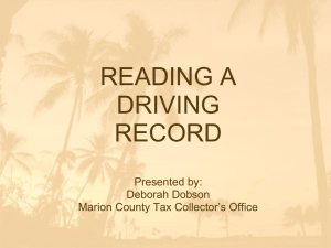 Reading A Driving Record