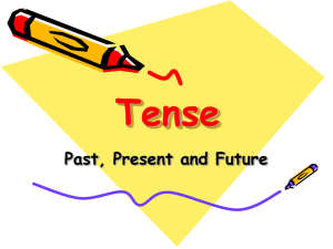 Tense - Present , Past or Future
