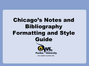 Chicago Manual Style PPT