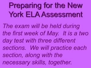 ELA State Test Review - Newburgh Enlarged City School District