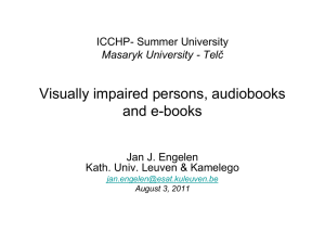 "Visually impaired persons, audiobooks and e