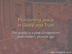 Proclaiming Jesus in Grace and Truth - Fpe
