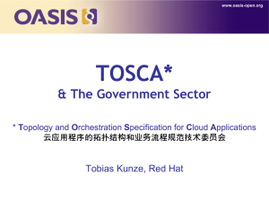TOSCA* & The Government Sector - Events