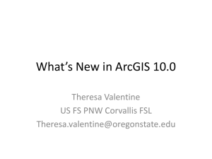 What`s New in ArcGIS 10.0 - Spatial Data Management Group