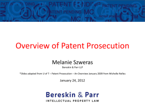 Overview of Patent Prosecution