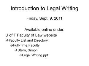 The first lesson of legal writing: keep it clear and simple.
