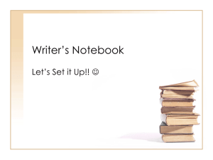 Writer`s Notebook PowerPoint