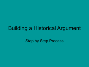 Building a Historical Argument