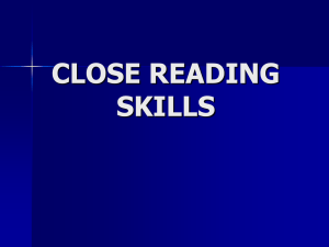 INT 2 Close Reading Skills (powerpoint)