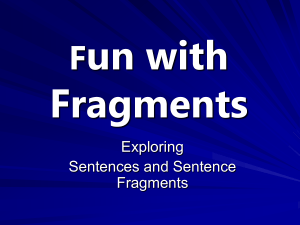 Fun with Fragments