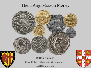 0915 Rory Naismith - Anglo Saxon Money and Mints