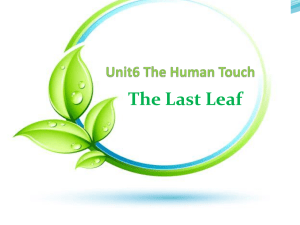 Unit6 The last leaf