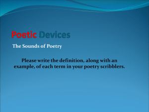 poetic devices lesson - Redcliff Middle School