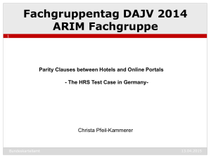 The HRS Test Case in Germany
