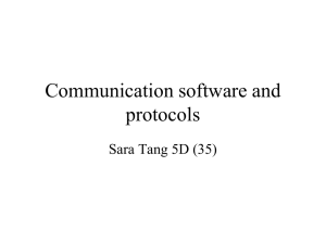 Communication software and protocols