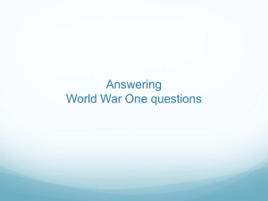 (Answering WWI Questions) right