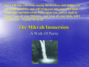 The Mikveh Process - Deborahs Messianic Ministries