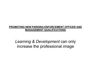 promoting new parking enforcement officer and management