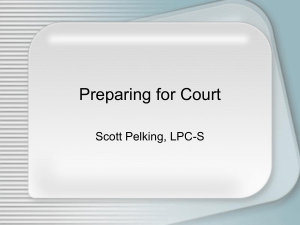 Preparing for Court