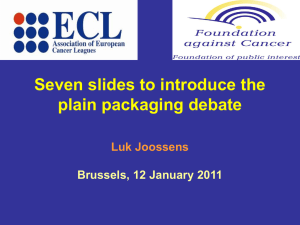 Five slides to introduce the plain packaging debate