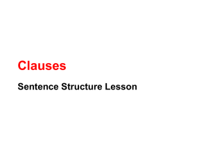 Clauses Lesson PPT - ereadingworksheets