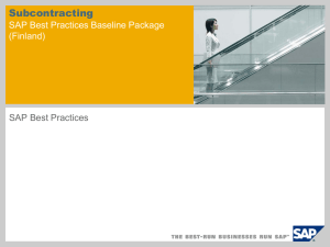Subcontracting - SAP Help Portal