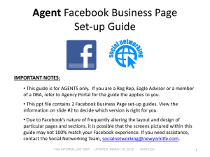 Agent Facebook Business Page Set-up Guide